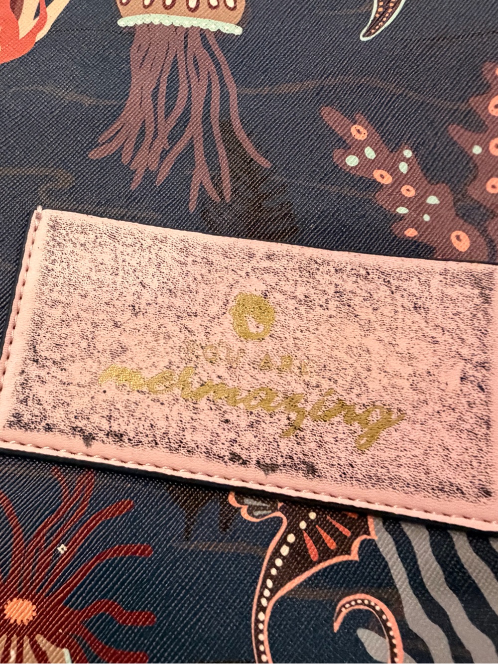 Spartina 449 Green and Pink Sea Life Print Portfolio Folder Notebook - Picture 5 of 8